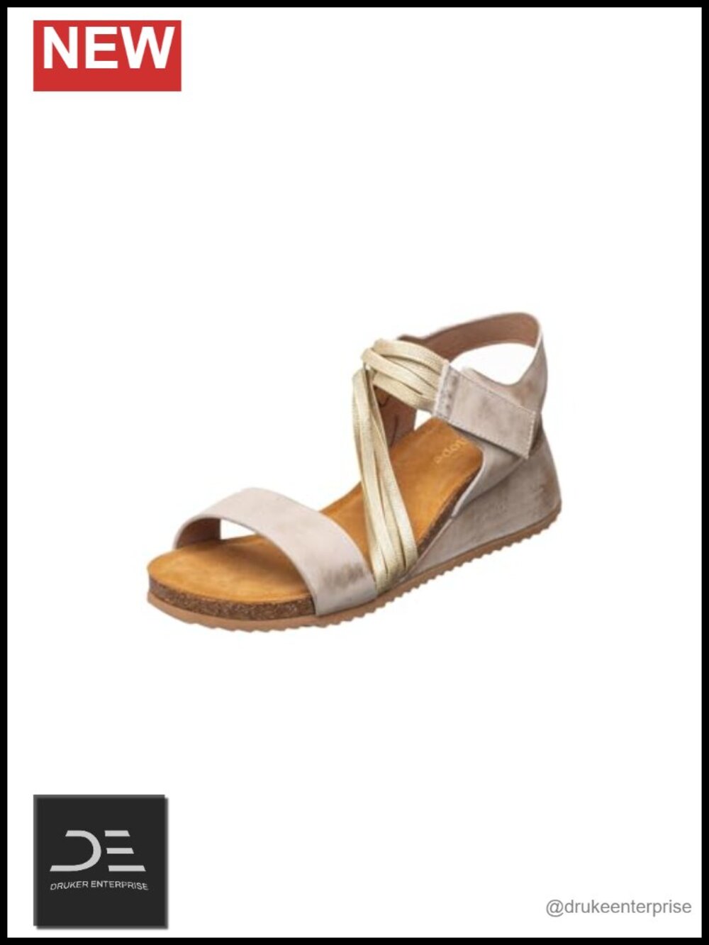 Women's Leather Wedge Sandals Ankle Strap Comfort Fashion Heels 2 Inch